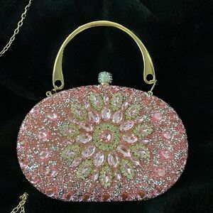 Ramla Jeweled Shoulder Chain/Clutch Handbag
